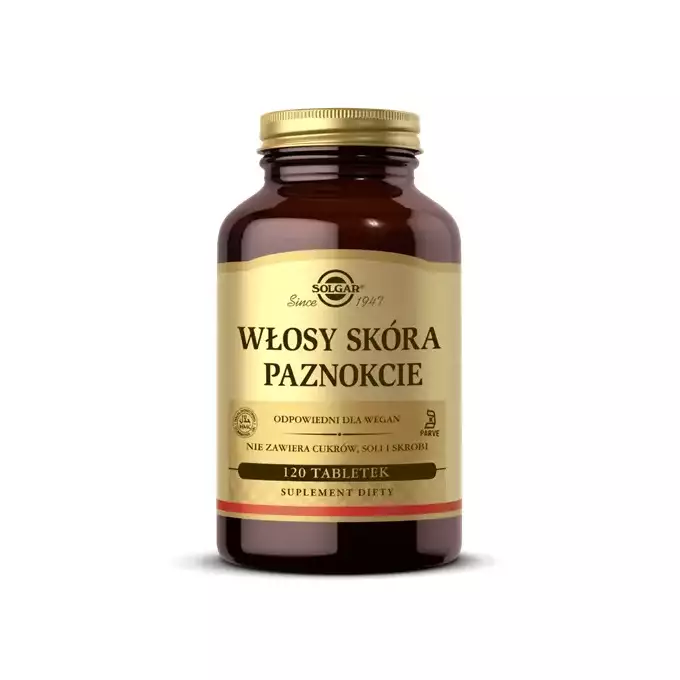 SOLGAR Formuła Włosy Skóra Paznokcie 120 tabletek
