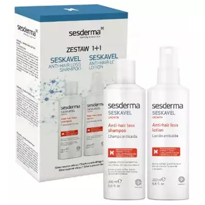 SESDERMA SESKAVEL Zestaw przeciw wypadaniu włosów (Szampon 200 ml + Emulsja 200 ml)