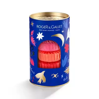 Roger&amp;Gallet Zestaw 3 mydła w kostce: Fleur De Figuier + Gingembre Rouge + Rose 