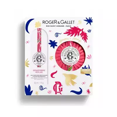 Roger&amp;Gallet Zestaw do ciała o zapachu jagód Gingembre Rouge: Woda zapachowa 30 ml + Mydło w kostce 100 g