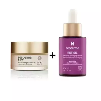 SESDERMA Zestaw: C-VIT Krem nawilżający 50 ml + RETISIL Intensywne serum pro-aging 30 ml