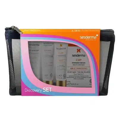 SESDERMA ZESTAW Discovery 2025 (Serum w ampułkach 2 x 1,5 ml + Serum liposomowe 10 ml + Krem nawilżający 15 ml + Krem przeciwstarzeniowy 10 ml)